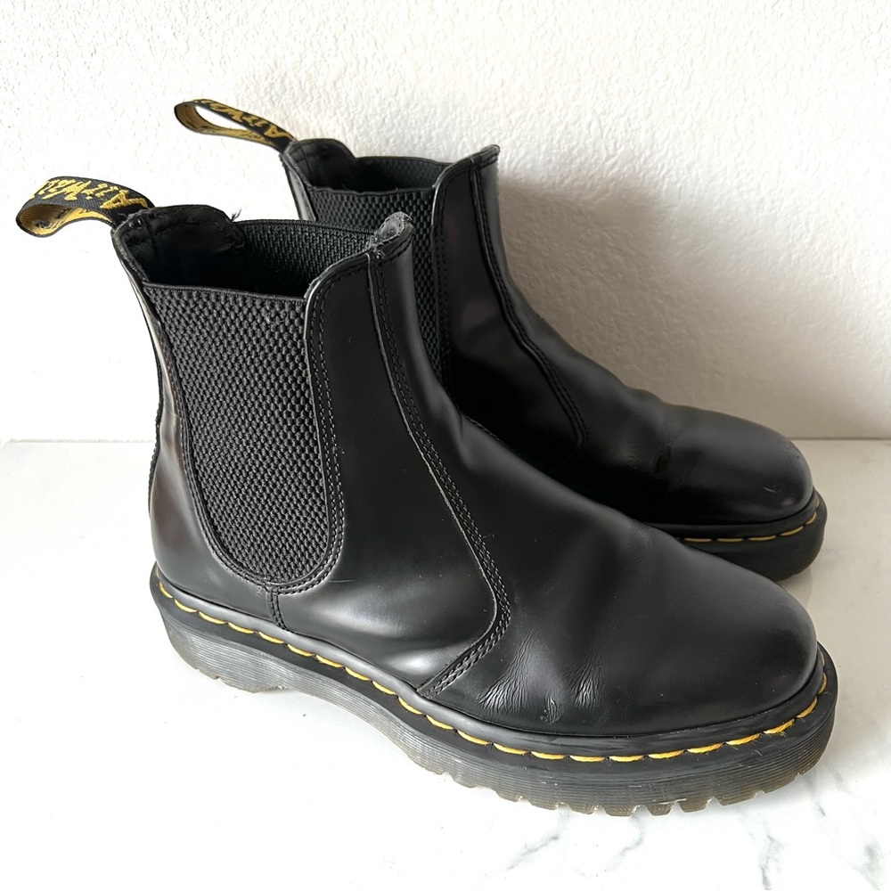 Doc Martens 2976 BEX Smooth Leather Chelsea Boots Womens 8 Black